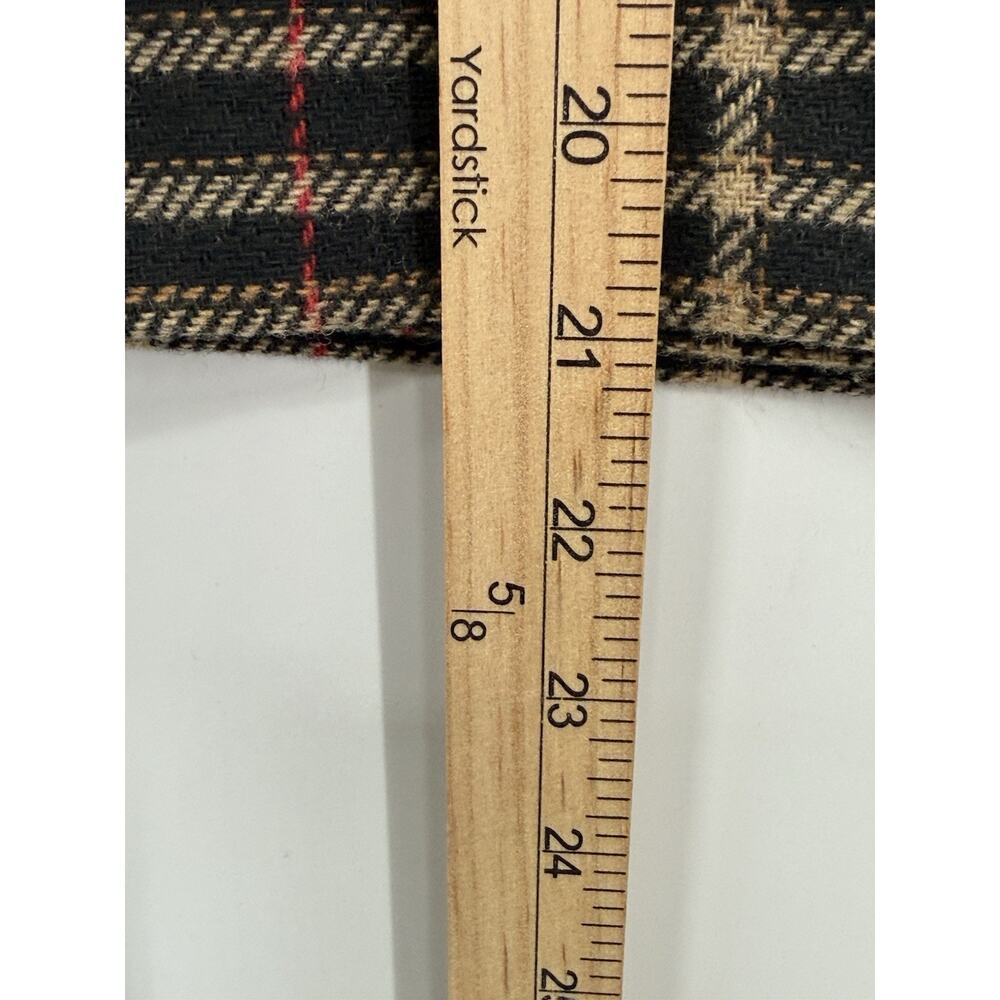 Sag Harbor Petite Plaid Wrap Skirt Wool Blend Fringe Size 14 Classic - Picture 7 of 10